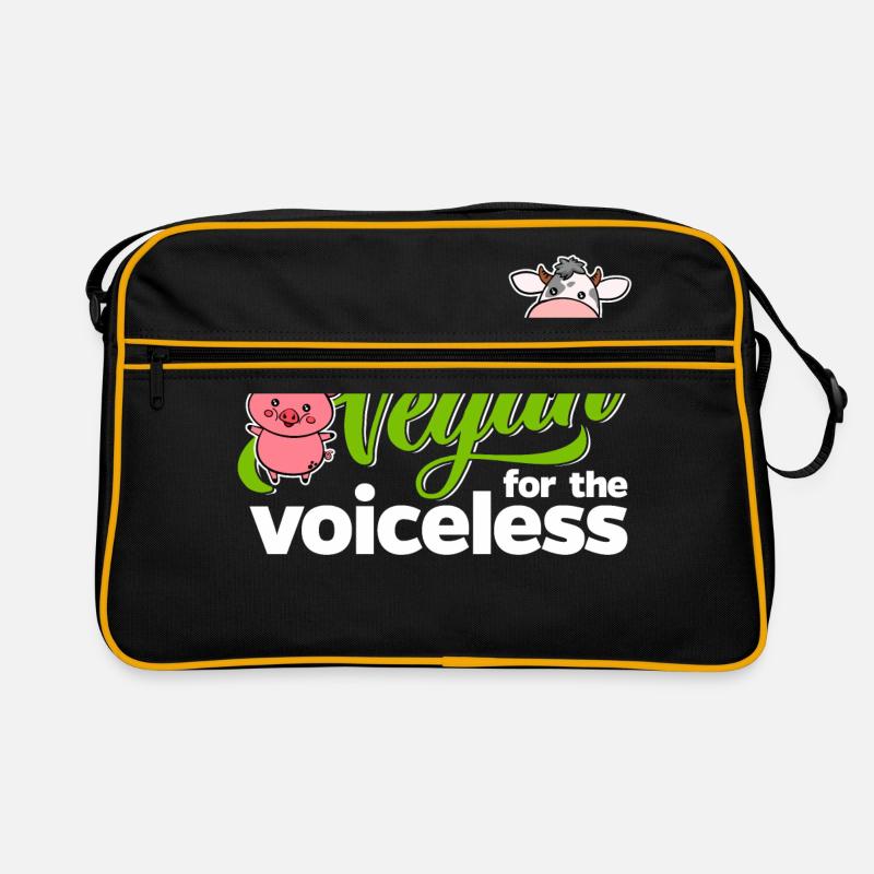 Vegan pour les sans voix (vache) Sac Retro