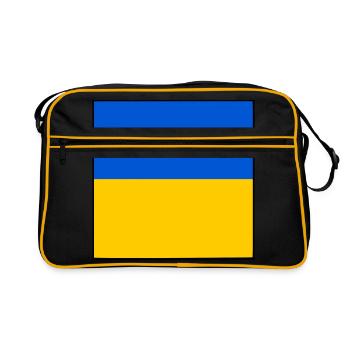 UKRAINE DRAPEAU UKRAINIEN - Sac Retro - noir/or - Devant