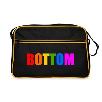 Bottom - Retro Tasche - Schwarz/Gold - Vorne