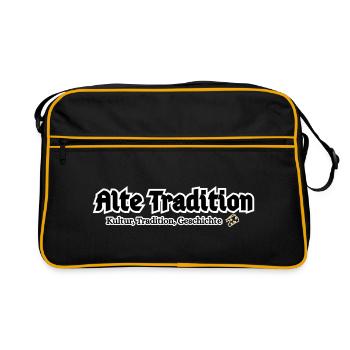 Alte Tradition – Kultur & Geschichte - Retro Tasche - Schwarz/Gold - Vorne