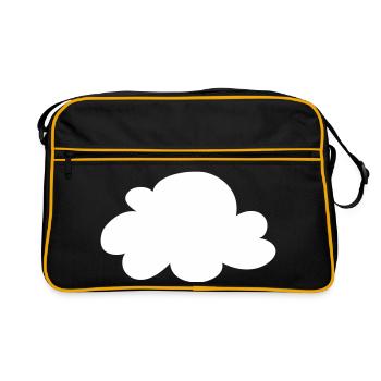 Cloud 7 troupeau nuages icône idée cadeau décoration - Sac Retro - noir/or - Devant
