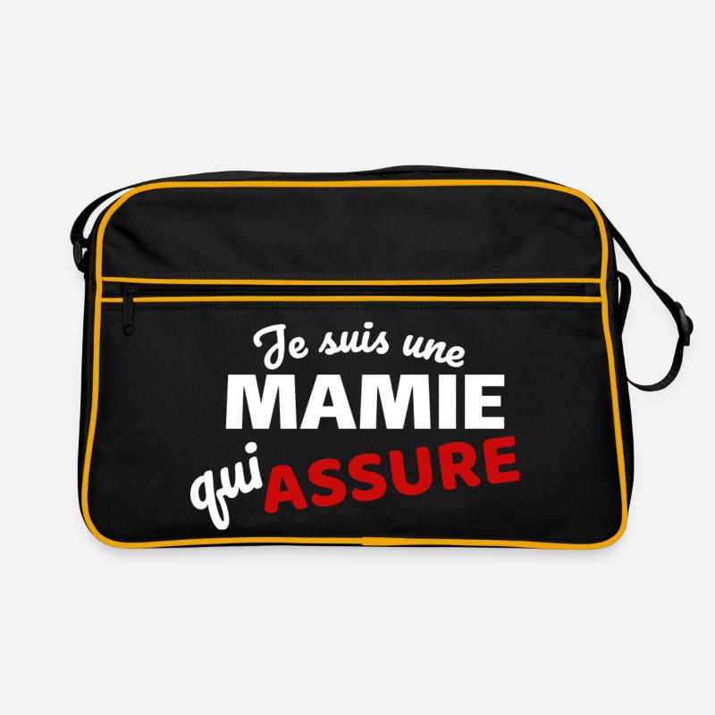 Ich bin eine Oma, die dafür sorgt, dass - Retro Tasche - Schwarz/Gold