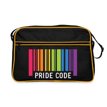 Mois de la fierté LGBT - Code de la fierté - Sac Retro - noir/or - Devant