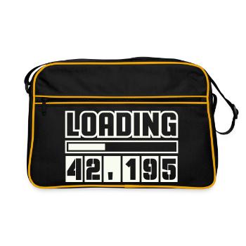 Loading 42,195 Marathon - Retro Tasche - Schwarz/Gold - Vorne