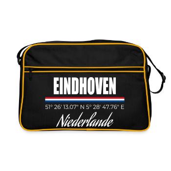 Eindhoven - Retro Tasche - Schwarz/Gold - Vorne