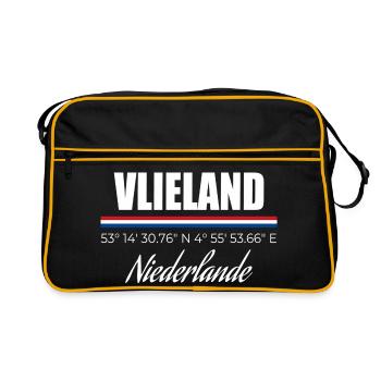Vlieland - Retro Tasche - Schwarz/Gold - Vorne