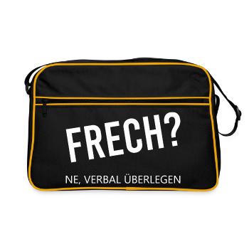 Espiègle et verbalement supérieur - Sac Retro - noir/or - Devant