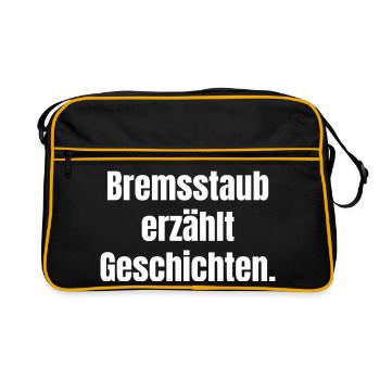 Brake dust tells stories - Retro Bag - black/gold - Front