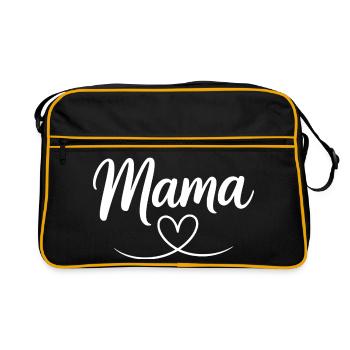 Mama Heart Script - Sac Retro - noir/or - Devant