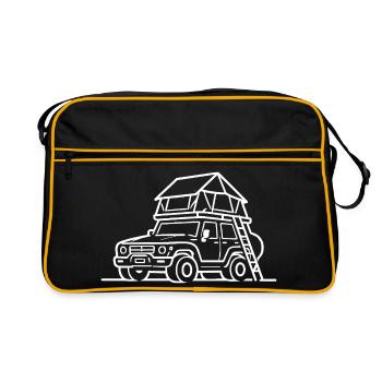Rooftop Tent Offroad Shirt for Real Rooftop Tent Camper - Retro Bag - black/gold - Front