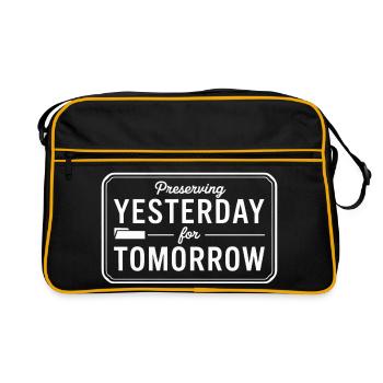 Préserver hier pour demain - Sac Retro - noir/or - Devant
