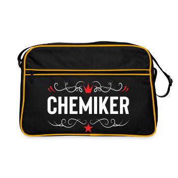 Chemiker Beruf - Retro Tasche - Schwarz/Gold - Vorne