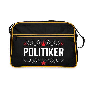 Politiker Beruf - Retro Tasche - Schwarz/Gold - Vorne