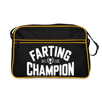 Champion des pets - Sac Retro - noir/or - Devant