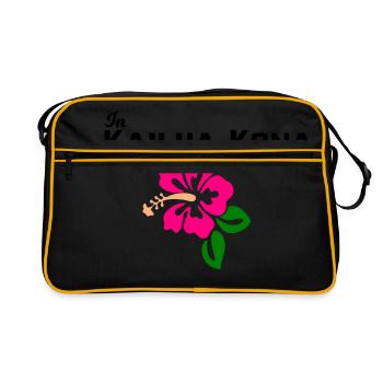 À Kailua-Kona, nous avons confiance - Sac Retro - noir/or - Devant