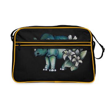 Java-Nashorn - Retro Tasche - Schwarz/Gold - Vorne
