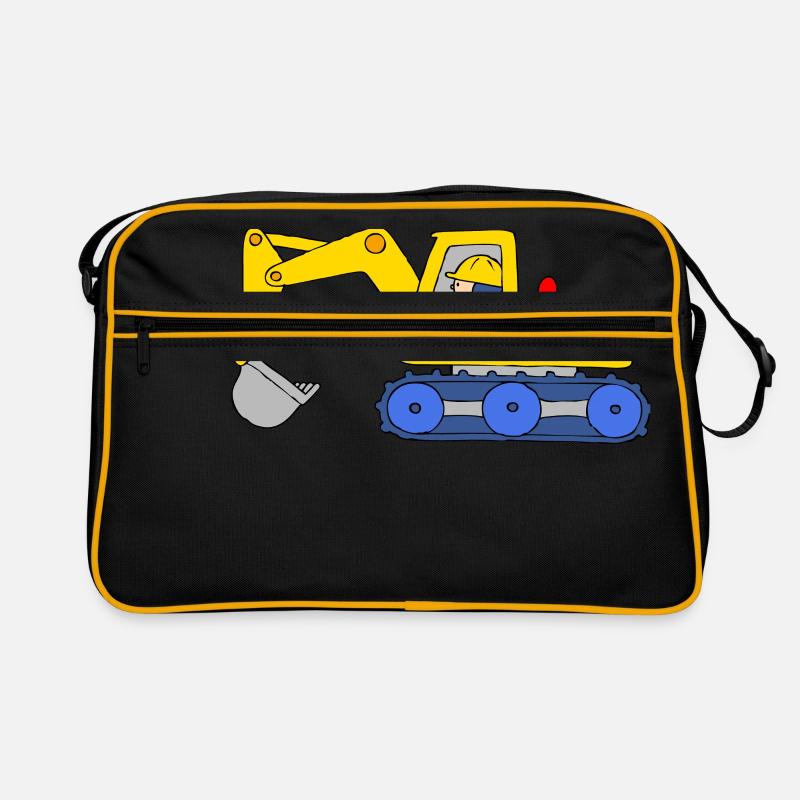 Backhoe Loader Retro Bag