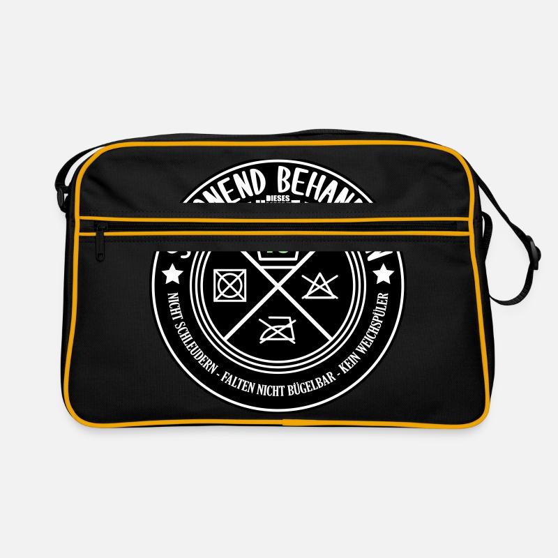 Schonend behandeln Unikat 70 | Farben änderbar Retro Tasche