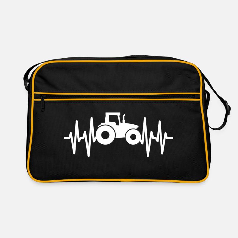 Traktor Herzschlag Retro Tasche