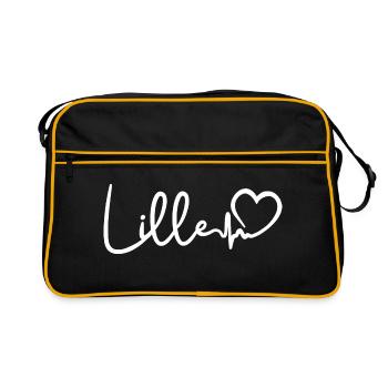 Lille heartbeat ville France - Sac Retro - noir/or - Devant