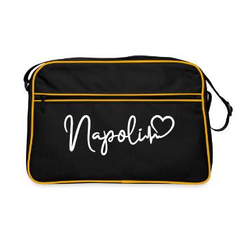 Napoli heartbeat Italy Naples - Retro Bag - black/gold - Front