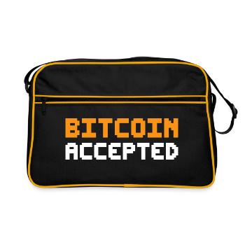 Bitcoin accepté - Sac Retro - noir/or - Devant