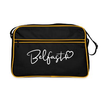 Belfast Heartbeat - Retro Bag - black/gold - Front