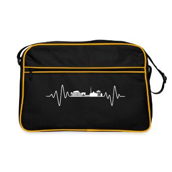 Rome Heartbeat Skyline Rome - Retro Bag - black/gold - Front