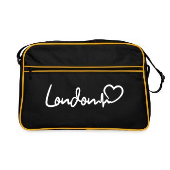 Londres Heartbeat - Sac Retro - noir/or - Devant