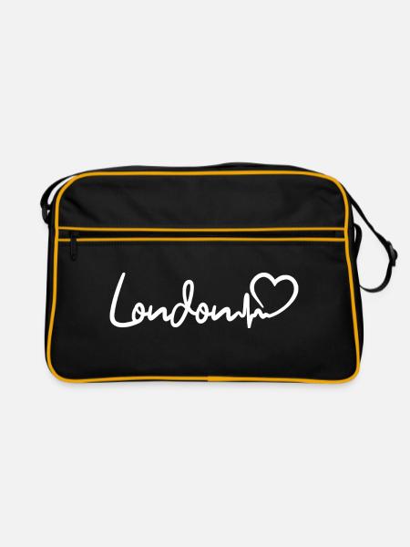 Londres Heartbeat - Sac Retro - noir/or