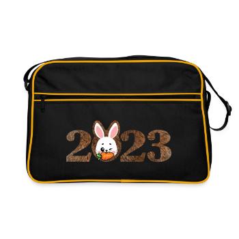 2023 - Year of the Rabbit | Chinese New Year 2023 - Retro Bag - black/gold - Front