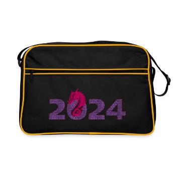 Year of the Dragon 2024 - Retro Bag - black/gold - Front