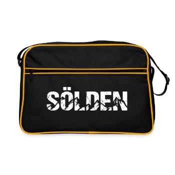 Sölden Mountains Ötztal Austria Alps - Retro Bag - black/gold - Front