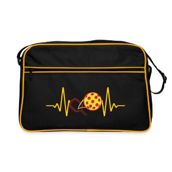 Pickleball Heartbeat Paddleball | Colors changeable - Retro Bag - black/gold - Front
