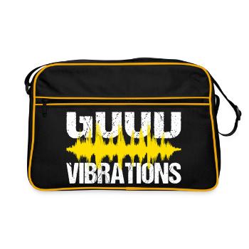 Good Vibrations Music Party - Retro Tasche - Schwarz/Gold - Vorne