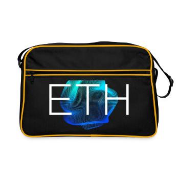 Crypto-monnaie ETH Blockchain - Sac Retro - noir/or - Devant