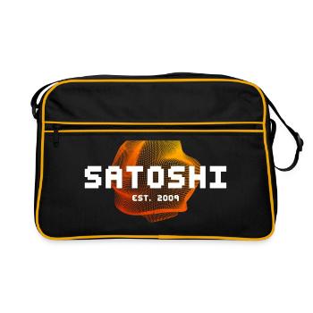 Satoshi Nakamoto est. 2009 Blockchain Bitcoin - Retro Bag - black/gold - Front