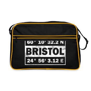 Bristol Coordinates City England Bristol - Retro Bag - black/gold - Front