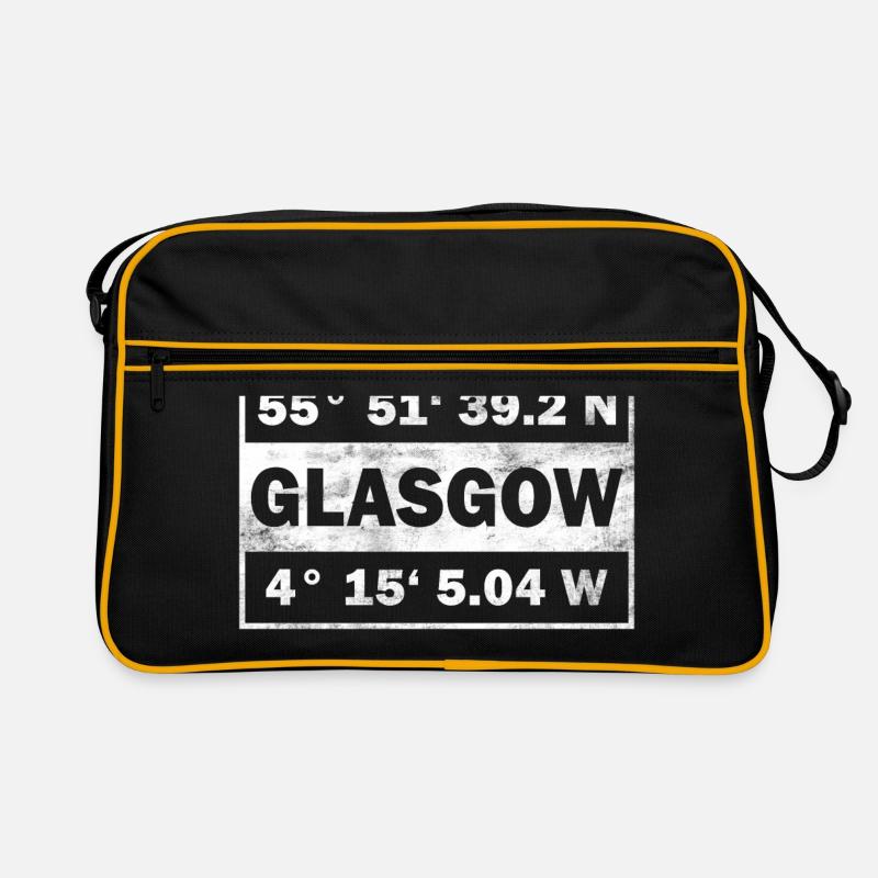 Glasgow Scotland Coordinates Glasgow Retro Bag
