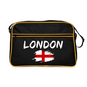 Londres, Angleterre, Ville de Londres - Sac Retro - noir/or - Devant
