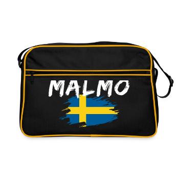 Malmö Flag Sweden - Retro Bag - black/gold - Front