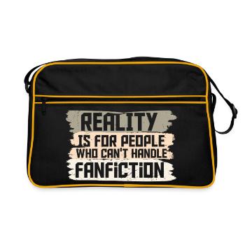 Reality and Fanfiction Mashup Design - Retro Bag - black/gold - Front
