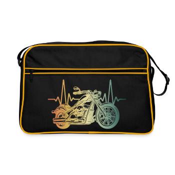 Heartbeat Motorcycle Chopper - Sac Retro - noir/or - Devant