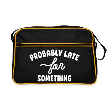 Probablement en retard pour quelque chose - Sac Retro - noir/or - Devant