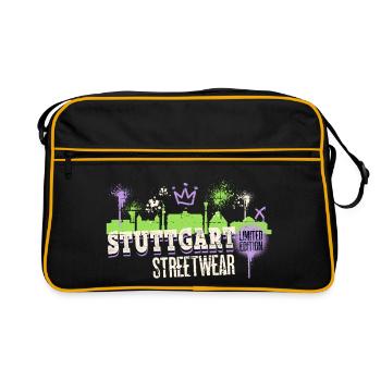 Stuttgart Skyline City Germany Graffiti Art - Retro Bag - black/gold - Front