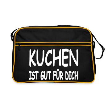 Kuchen - Retro Tasche - Schwarz/Gold - Vorne