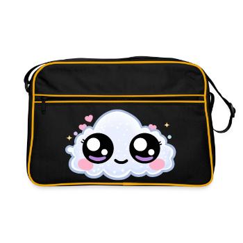 Cloud Eyes Kawaii – Soft Dreamy Eyes - Sac Retro - noir/or - Devant
