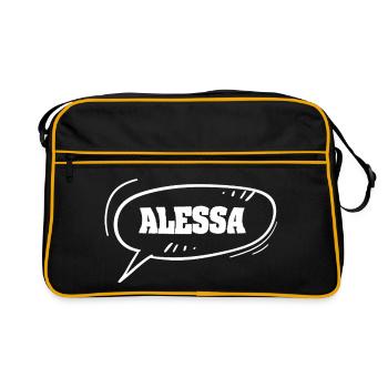 Comic Alessa - Sac Retro - noir/or - Devant