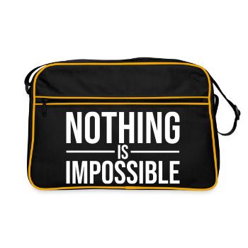 Nothing Is Impossible Bold Typography - Retro Bag - black/gold - Front