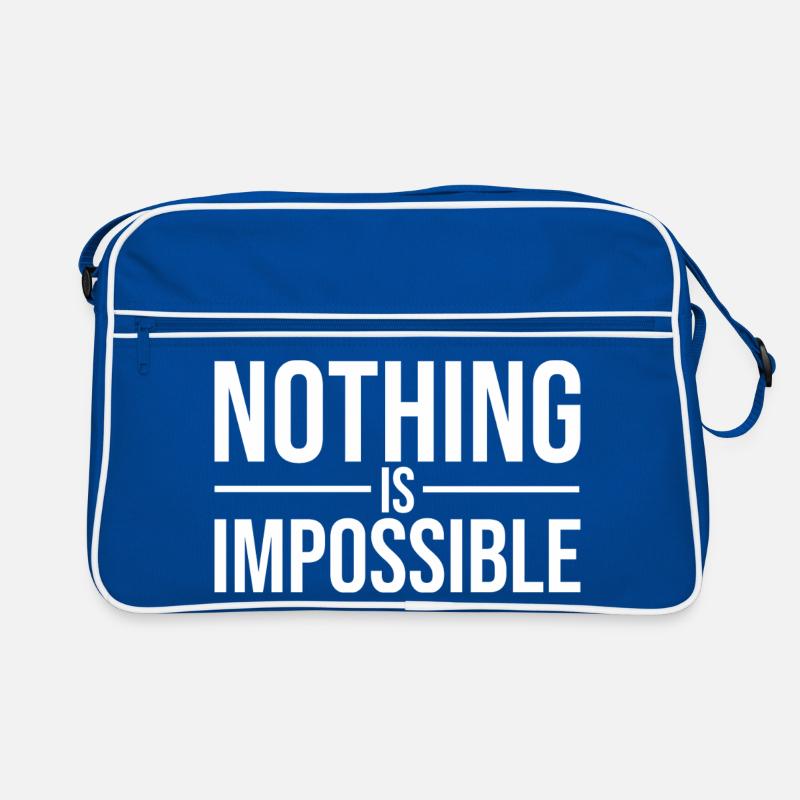 Nothing Is Impossible Bold Typography Retro Bag